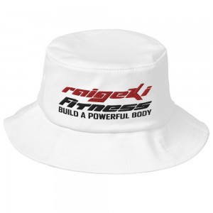 Stylischer Bucket Hut mit dem Raigeki Fitness Logo